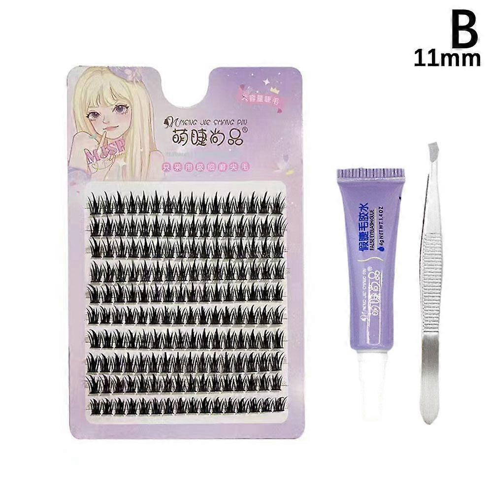 Wheat False Eyelashes Little Devil Style with Natural Look Includes Glue and Tweezers for Easy Application