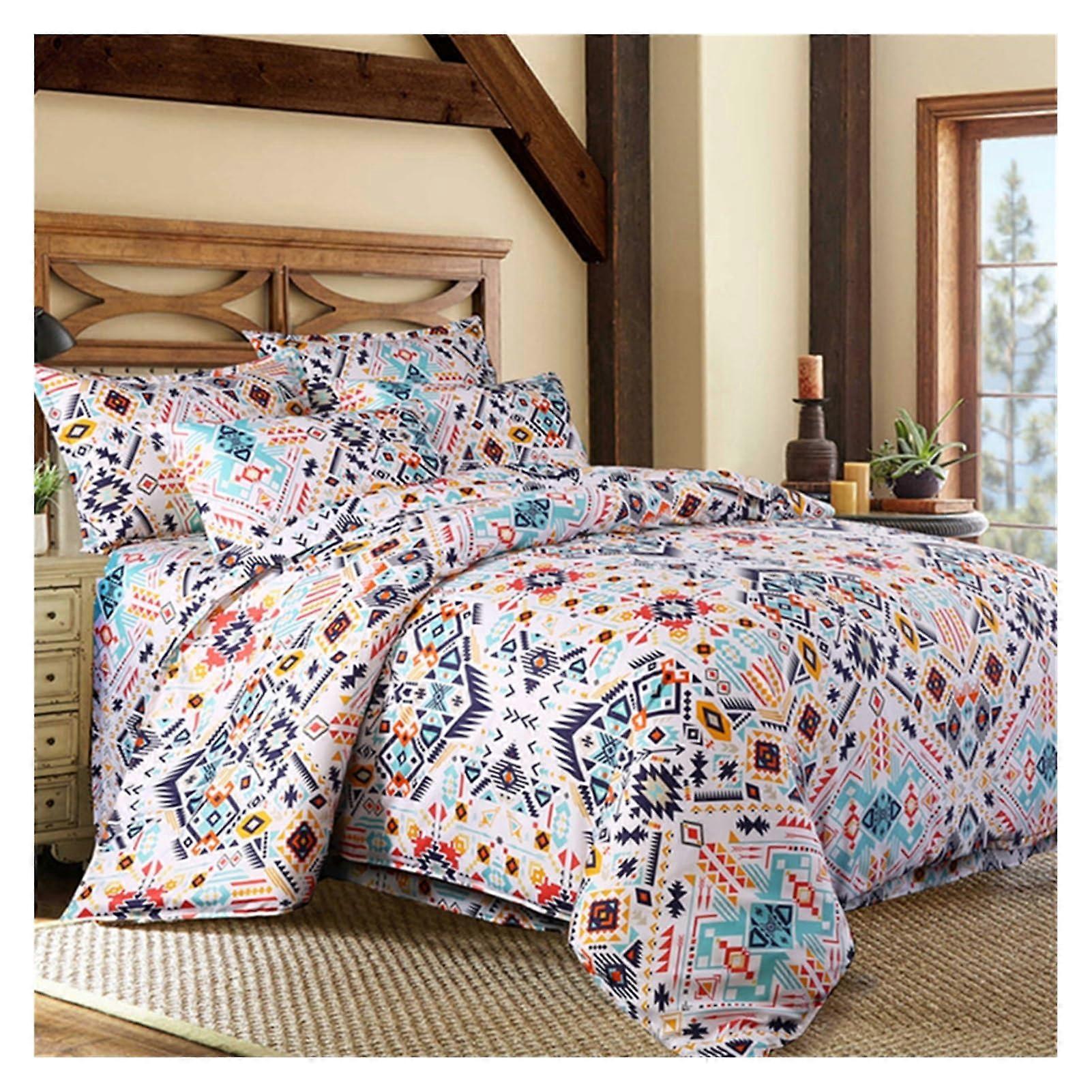 Complete Bed Set, Double Duvet Cover, 3D Comforter, Queen Duvet Cover, Pillowcases, Full Size Bed Linen, EU King C