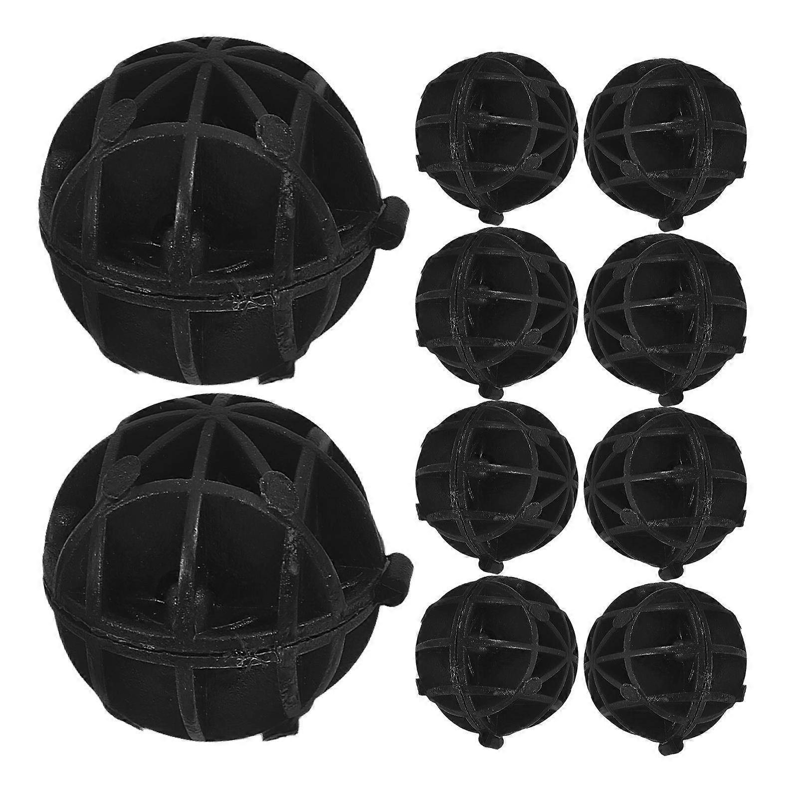 Black Aquarium Filter Balls for Fish Tank Filtration 120Pcs Set