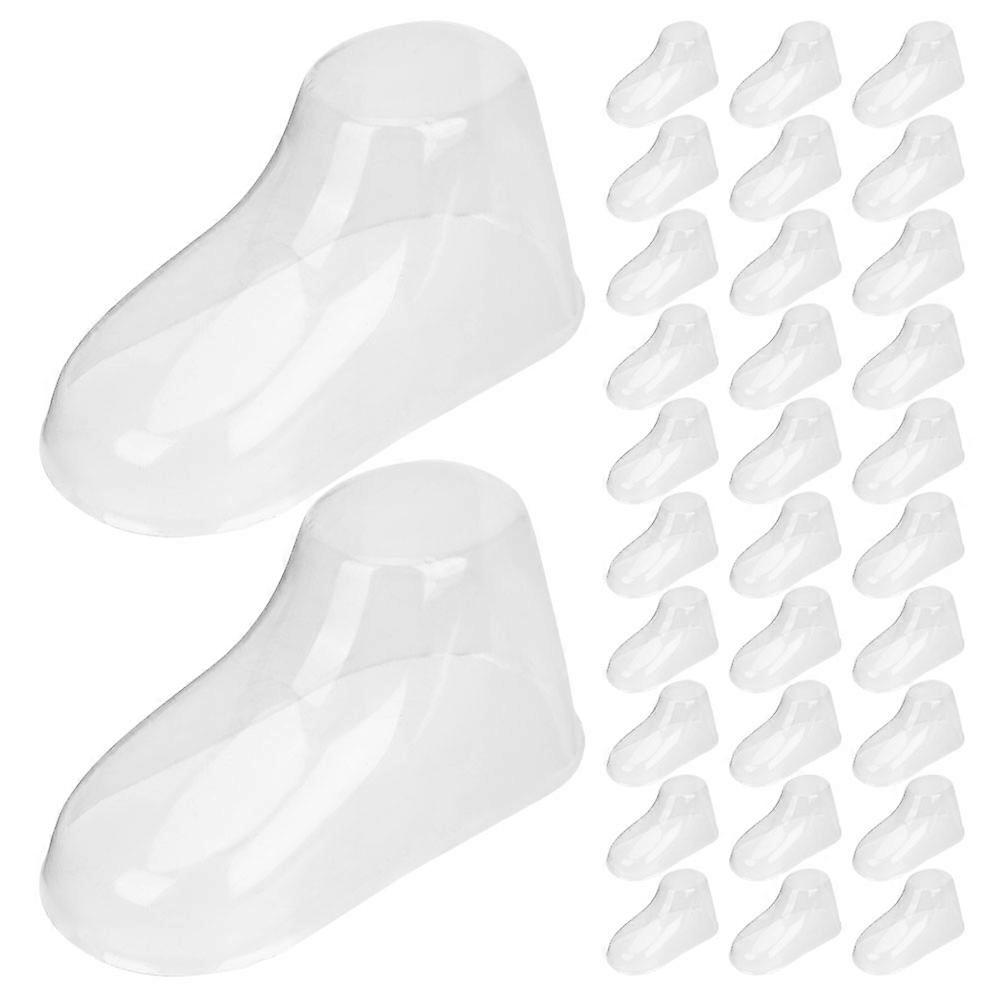 Toddler Feet Models Baby Booties Display Support For Shop Display Transparent Style 3.54X1.97X1.77in Shoe Shaping 180 Pcs