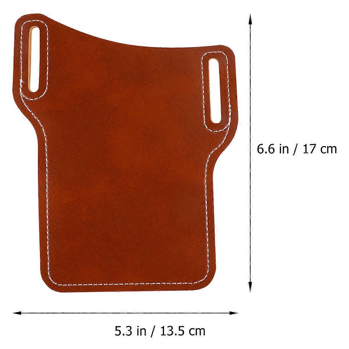 Multi-Purpose Mobile Phone Pouch Brown Durable Protector For Men 1Set