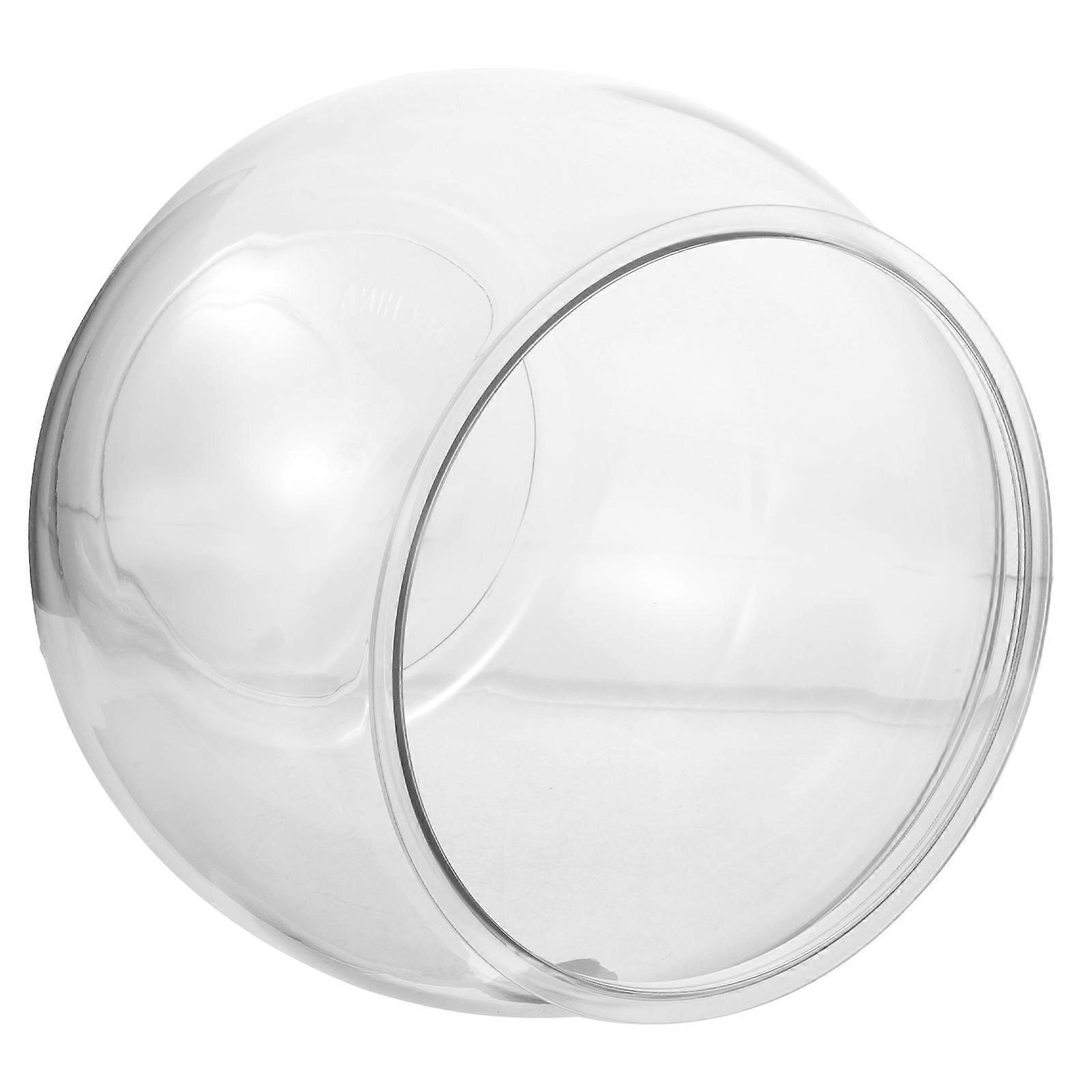 Fish Bowl Clear Plastic Fish Tank for Storage Use 2Pcs Transparent Containers
