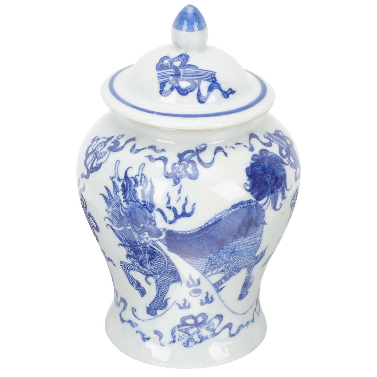 Enamel Porcelain Jar Multi-Use Tea Leaves Storage Jar for Home Office Tea Leaf Preservation Assorted Color 1Pcs