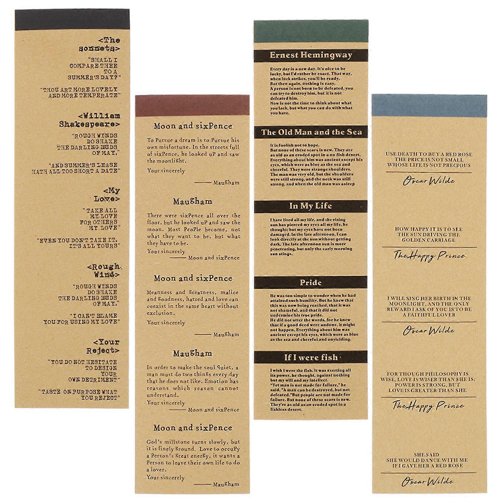 Vintage Stickers For Scrapbooking 4 Sets Self-Adhesive Sentence Quotes Decor For Scrapbooking And Craft Projects