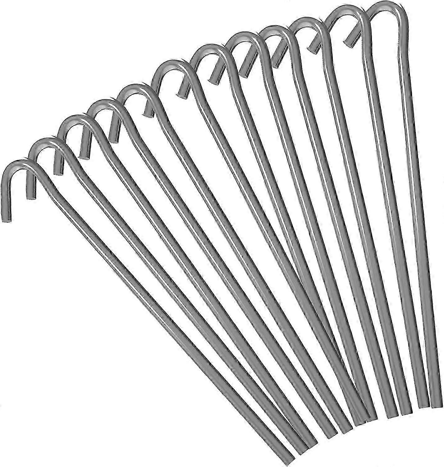 50 عبوة أوتاد خيمة شديدة التحمل 9 بوصات - أوتاد خيمة مقاومة للصدأ معدنية شديدة التحمل للتخييم ، شرفات المراقبة ، المشي لمسافات طويلة والهواء الطلق