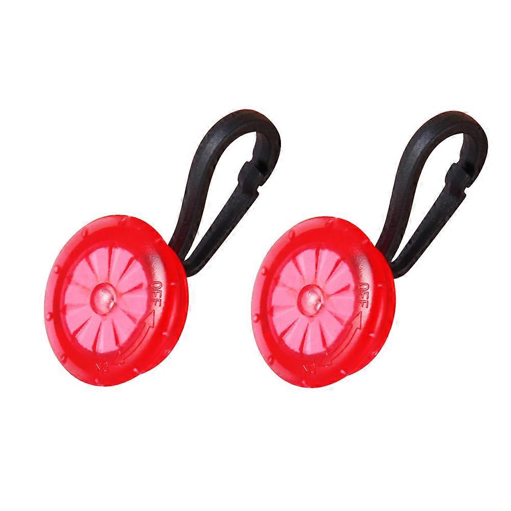 Night Light Safety Device Mini LED Strobe Light Clip on 6Pcs Red