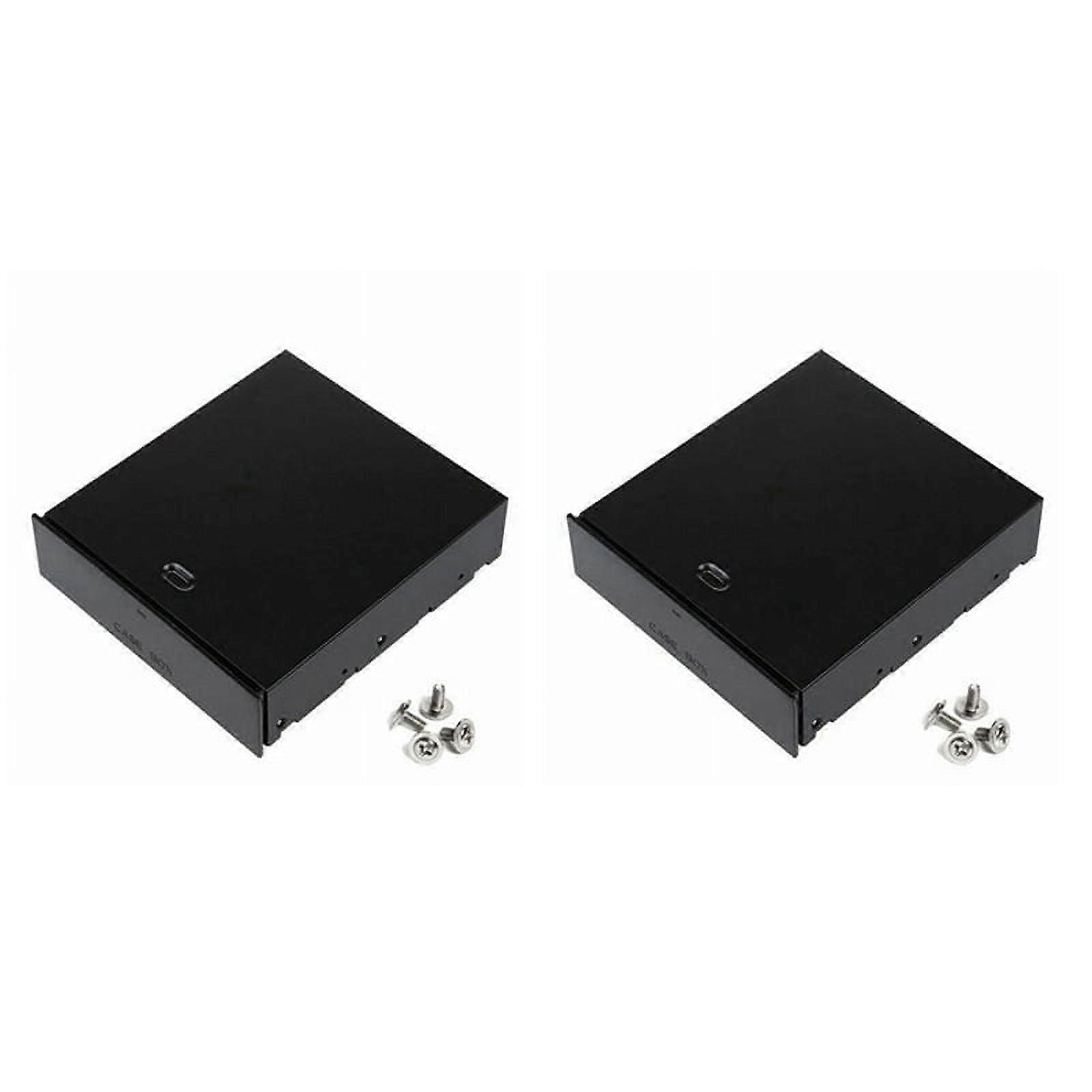 2X Desktop Storage Box Organizer Drawer Optical Drives 5.25Inch Front Panel Storage Holders & Racks