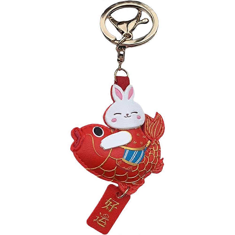 Bag Hanging Bunny Keychain for Decorative Use with 4Pcs Portable Set