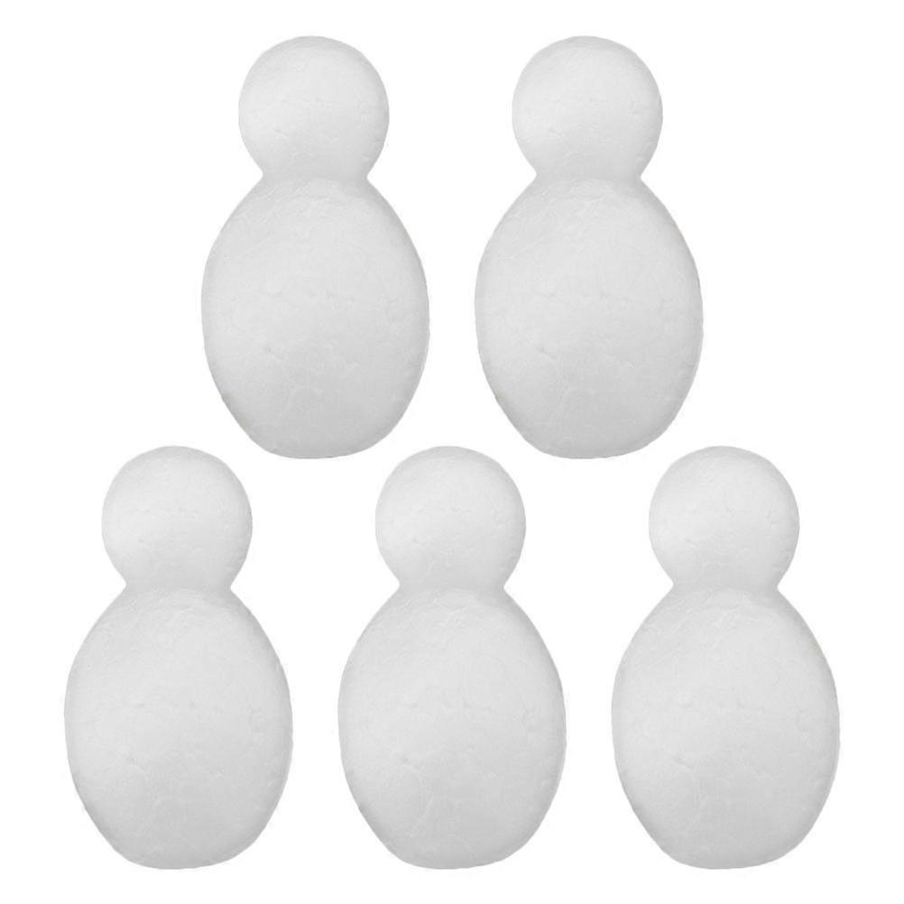 Snowman Models for DIY Crafts 10Pcs White Xmas Foam Painting Molds