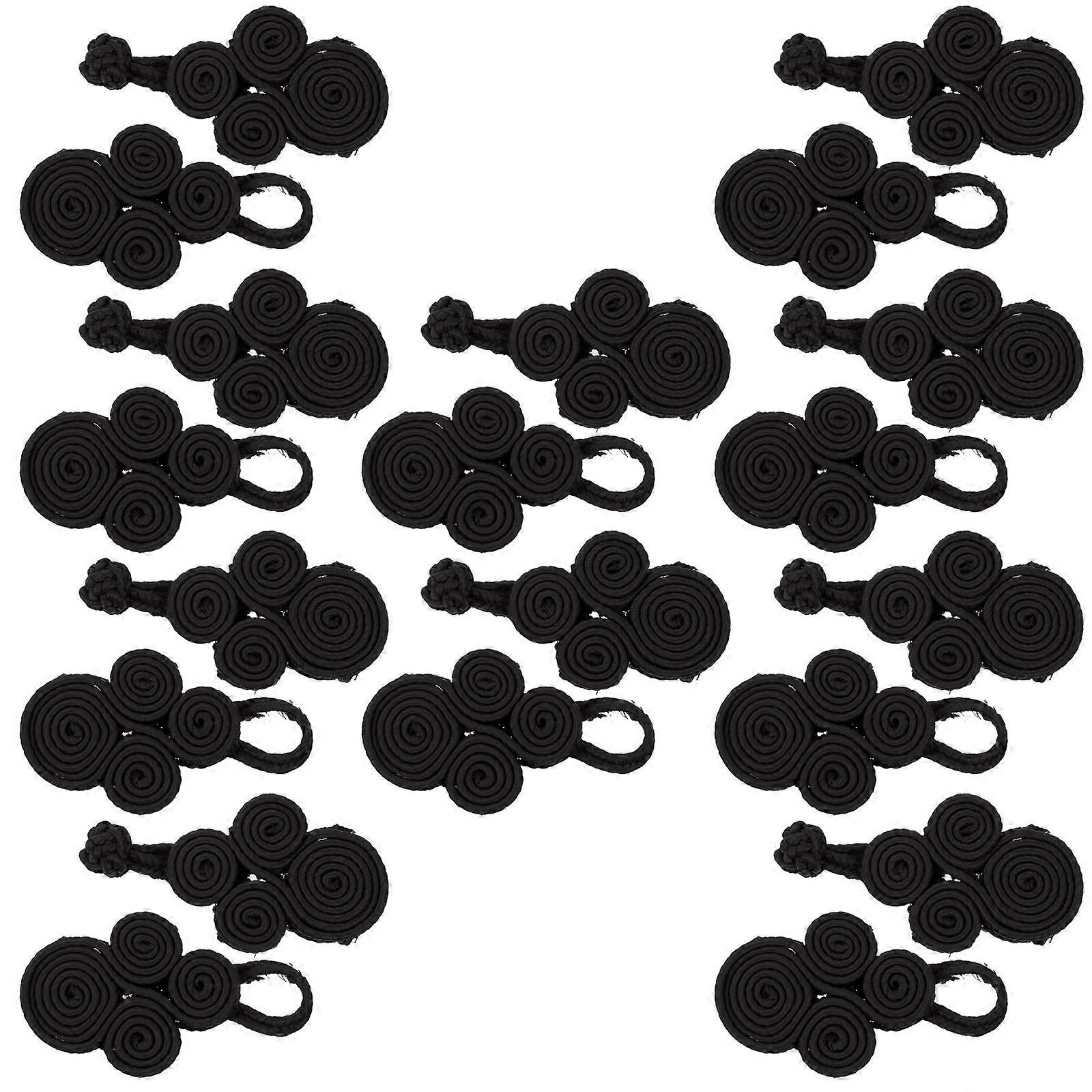 Buttons Ancient Costume Buttons for Decoration 10Pairs Black