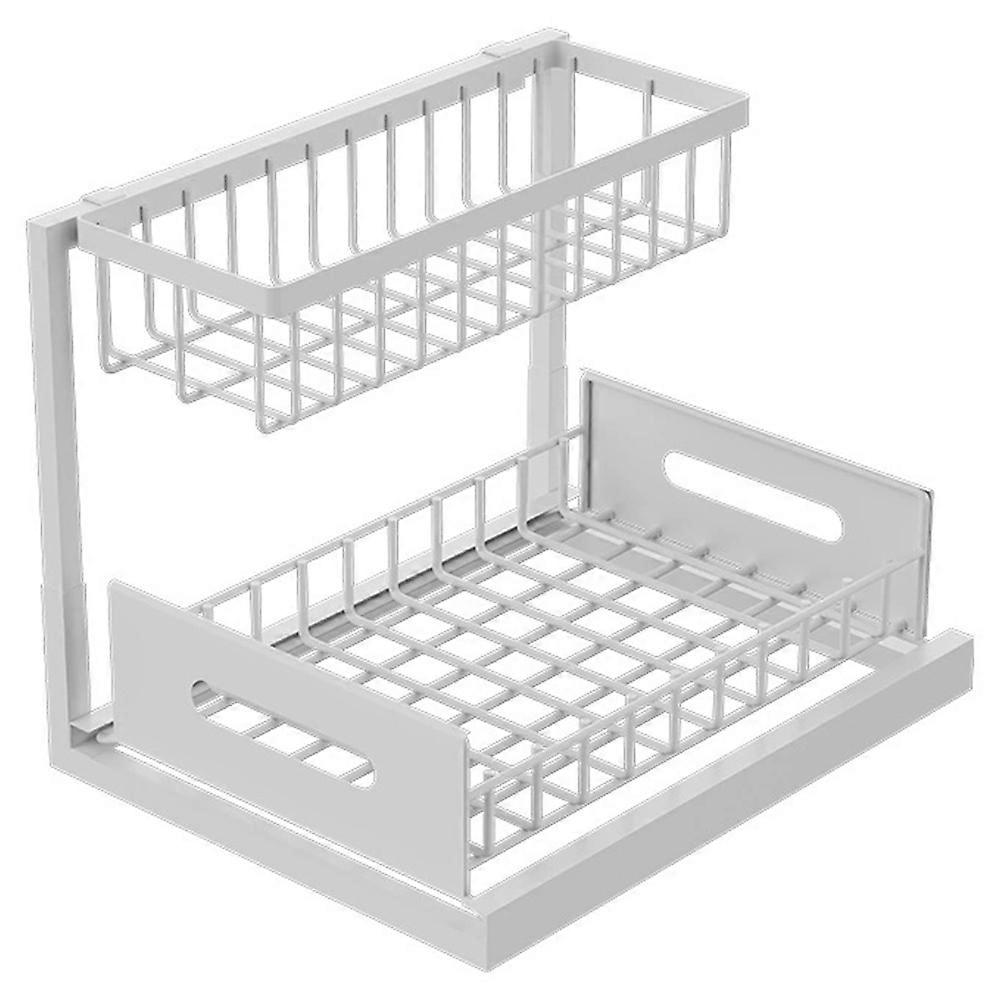 Pull-Out Sink Storage Rack Under Organizer Pull Out Cabinet Organizer 2Tier Slide Out Sink Shelf Cabinet Storage Shelves