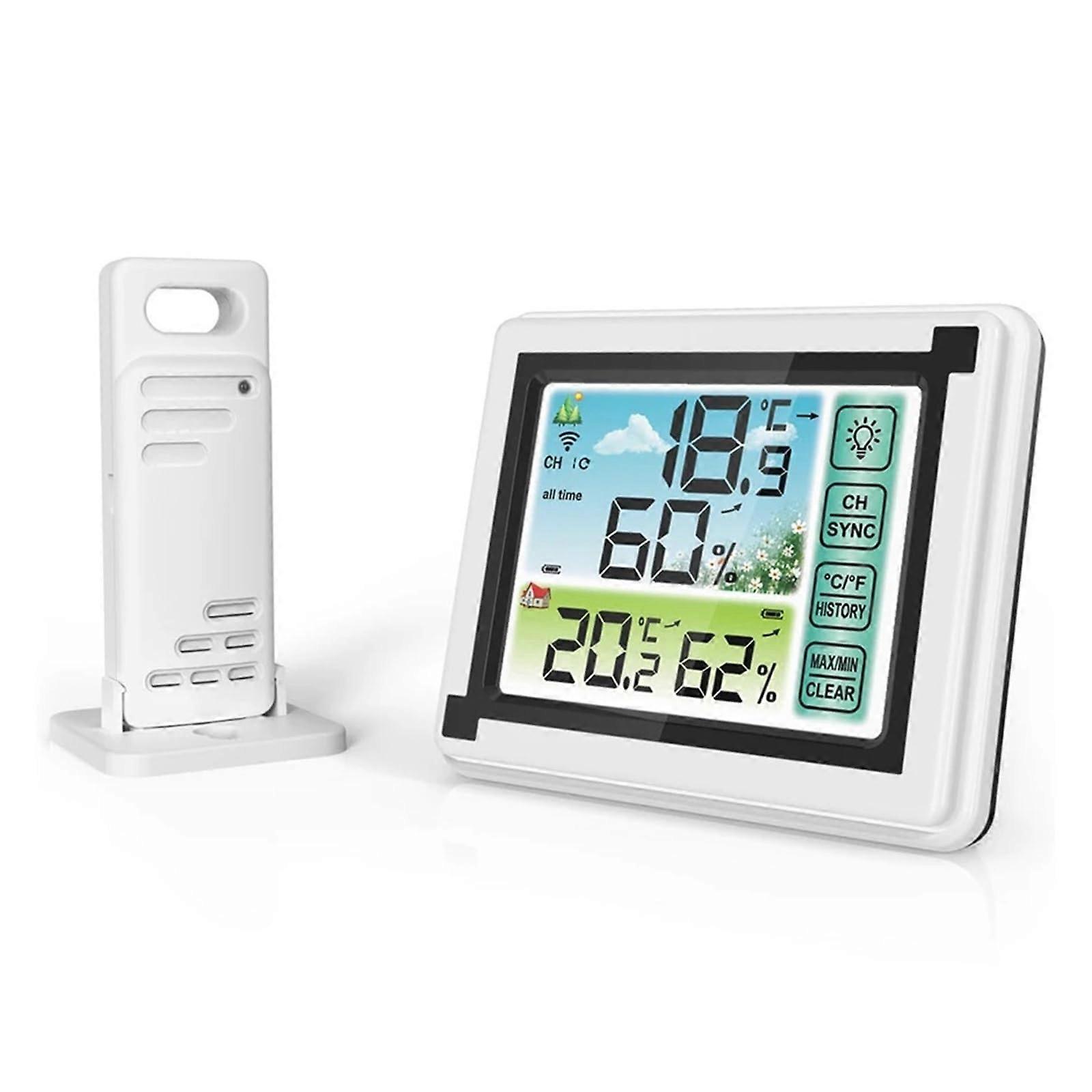 Thermohygrometer Indoor Outdoor Wireless Weather Station With 1 Sensor Digital Temperature Humidity Monitor