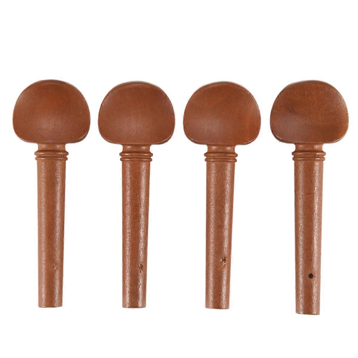 4Pcs 4/4 Size Violin Fiddle Tuning Peg Set Jujube Wooden Replacement For 4/4 Size Violin