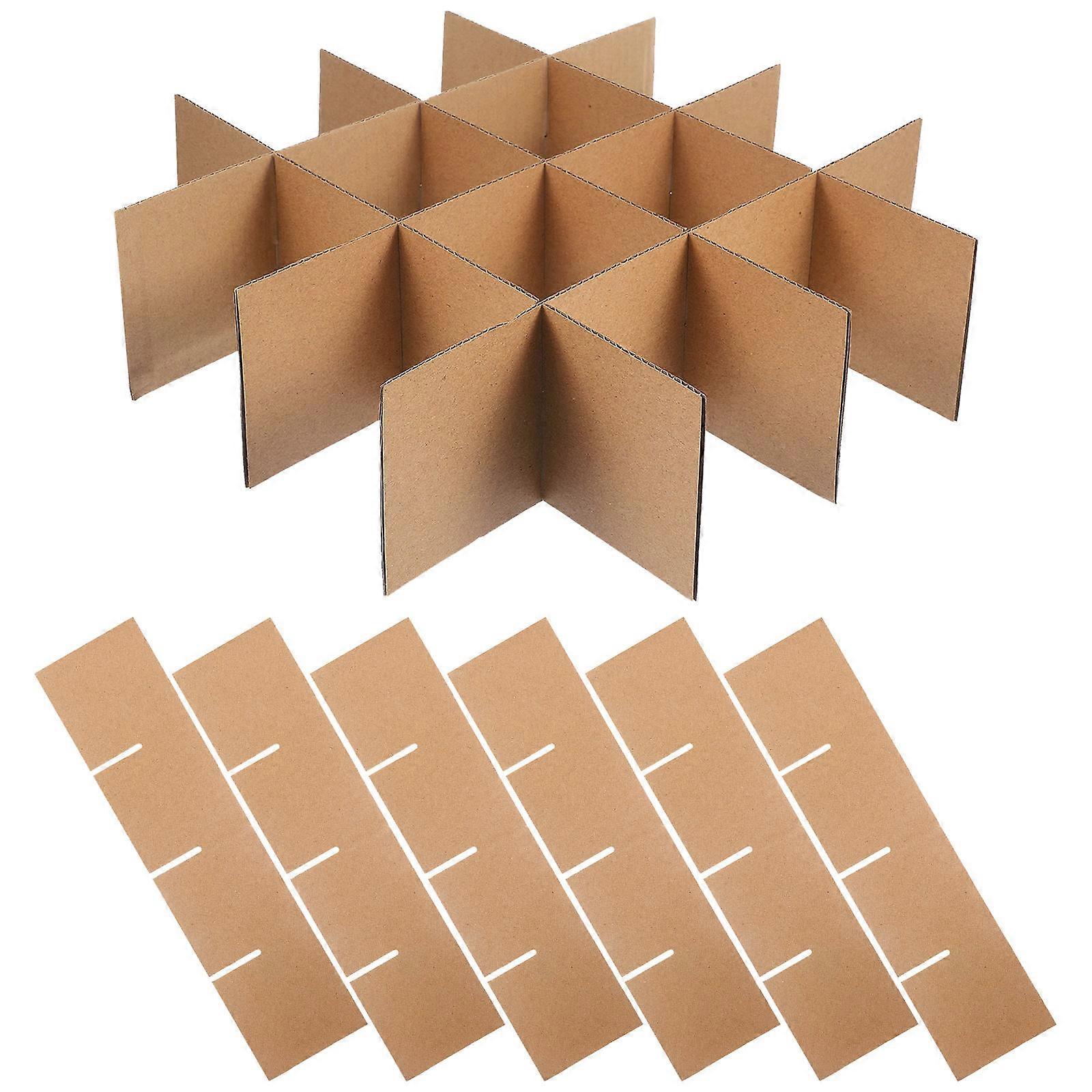Dish Packing Kit Cardboard Moving Box Dividers for Glassware 3Sets