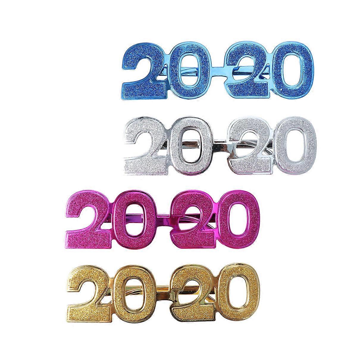 Novelty Glasses 2020 Spectacles Frames for Party Supplies 8Pcs Assorted Color