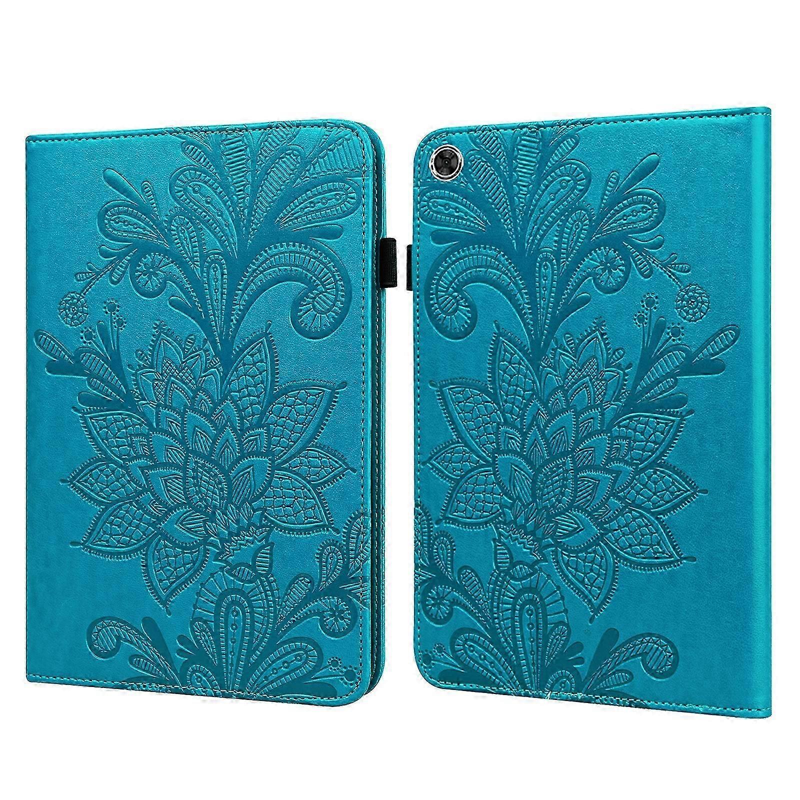 For Lenovo M10 Plus 10.6 3rd Gen 2022 Lace Flower Embossing Pattern Leather Tablet Case