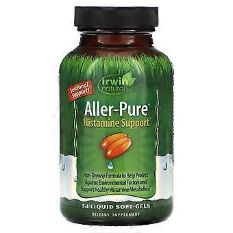Irwin Naturals, Aller-Pure, histamiinituki, 54 nestemäistä pehmeää geeliä