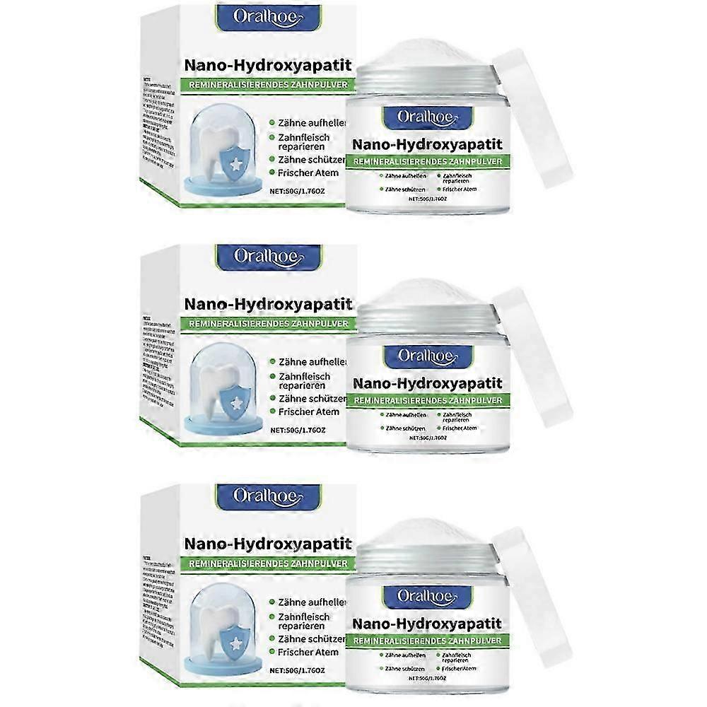 Poudre pour dents d’hydroxyapatite, poudre d’hydroxyapatite Nanos pour le blanchiment des dents, poudre de blanchiment respectueuse des dents sensibles, haleine fraîche 50g
