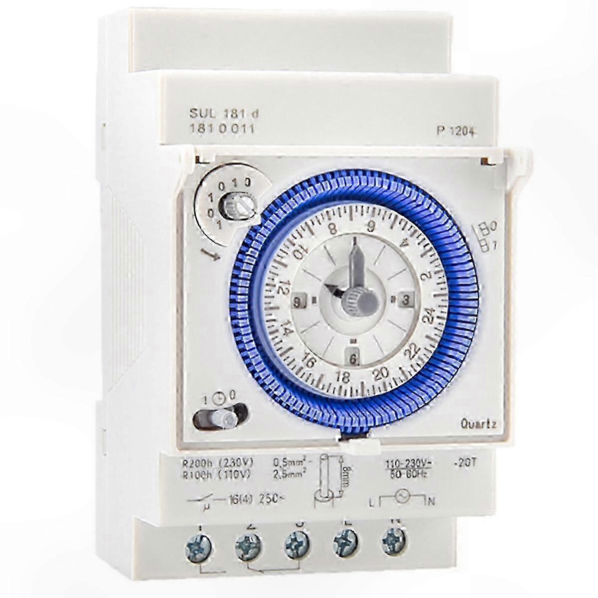 CNC SUL181d 24-Hour Mechanical Timer Relay AC110-230V Industrial Time Control Track Installation