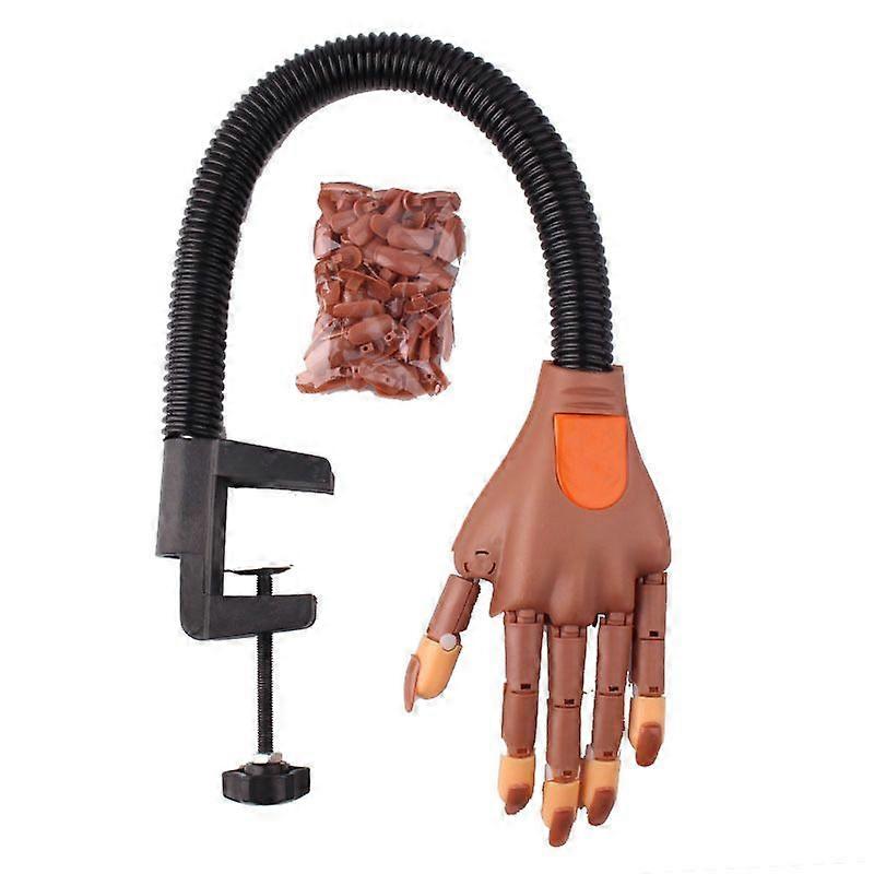 Nail Art Adjustable Training & Practice Gel Tips Model Hand - Orange