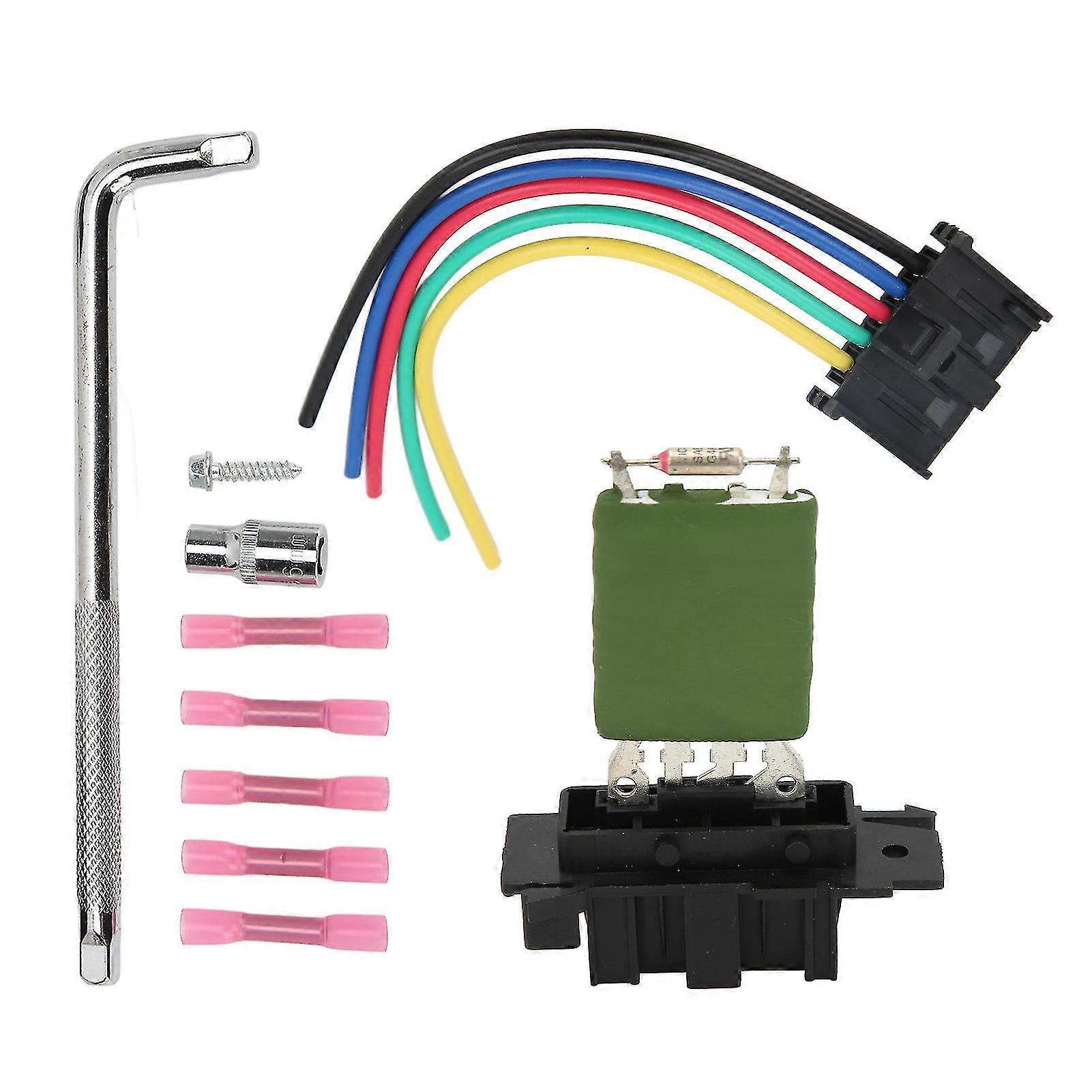 Heater Motor Fan Resistor 13248240 with Tool Kit Replacement for Opel Adam Corsa DEdition 1028