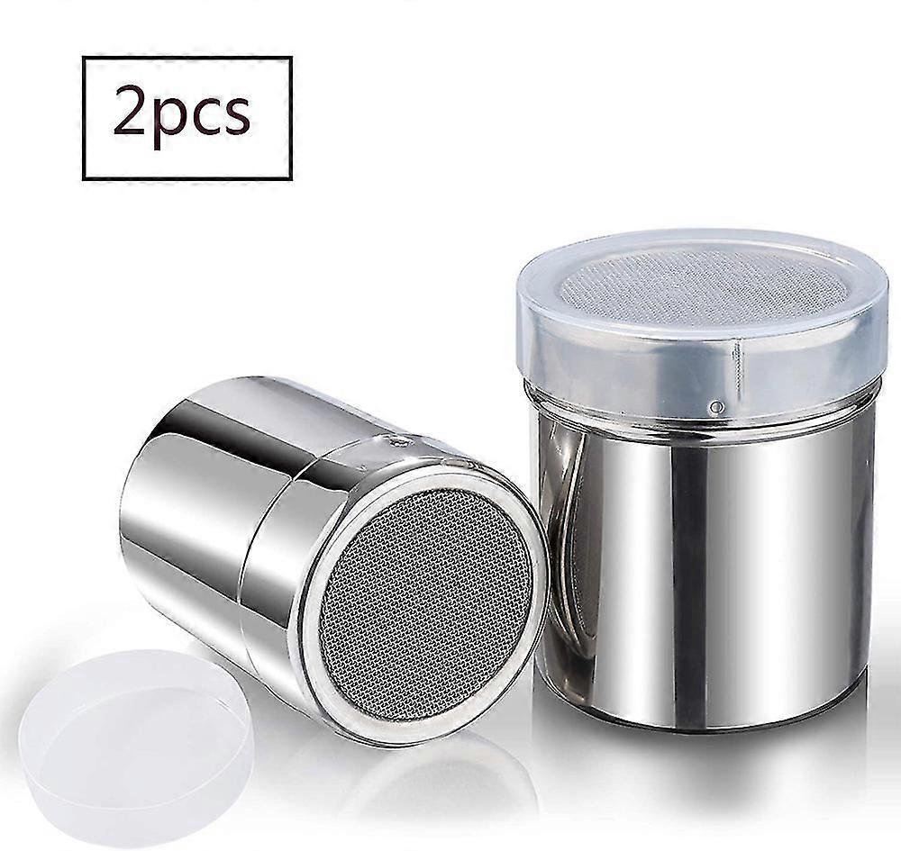 2 Sizes Of High-quality Stainless Steel Cocoa Shaker Icing Sugar Shaker Shaker For Cocoa Powder Chocolate Powder Sugar Cinnamon Flour Spice