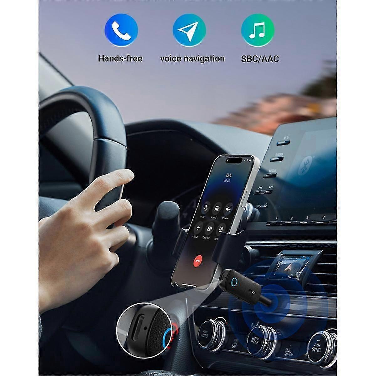 2-in-1 Bluetooth Adapter Transmitter Receiver Bluetooth AUX 5.0 Wireless 3.5mm Adapter Stereo for E