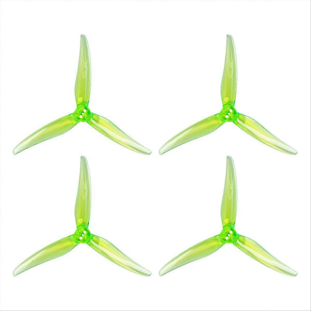 2Pairs 4525 3-Blade PC Propeller Three-Hole for 2004 Motor for FPV Freestyle Drones Fluorescent Yel