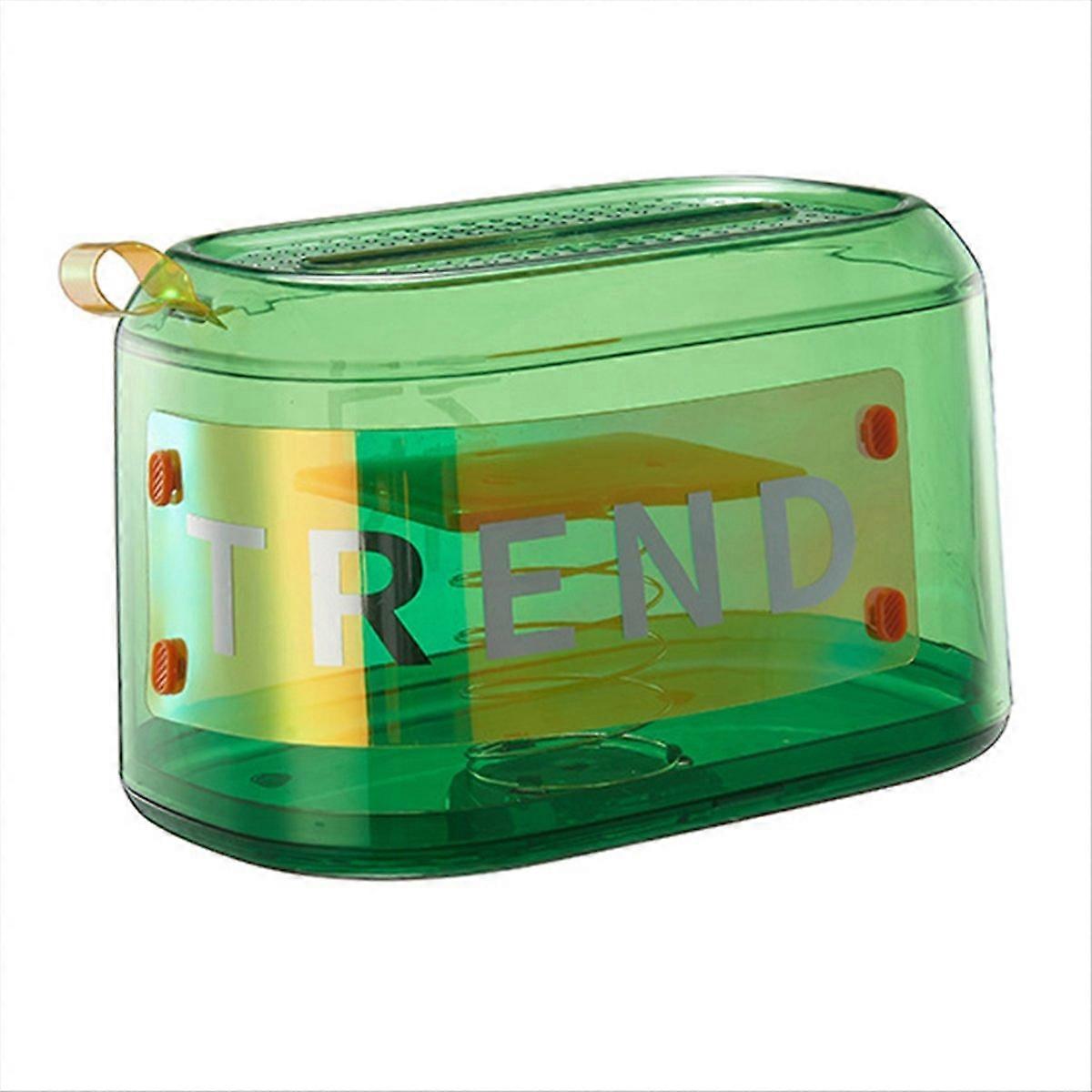 Automatic Lifting Paper Box Desktop Plastic Carton Green