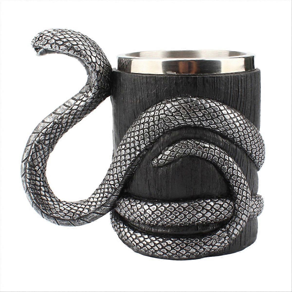 Viking Style Beer Mug, Double Wall Insulated Drinking Cup