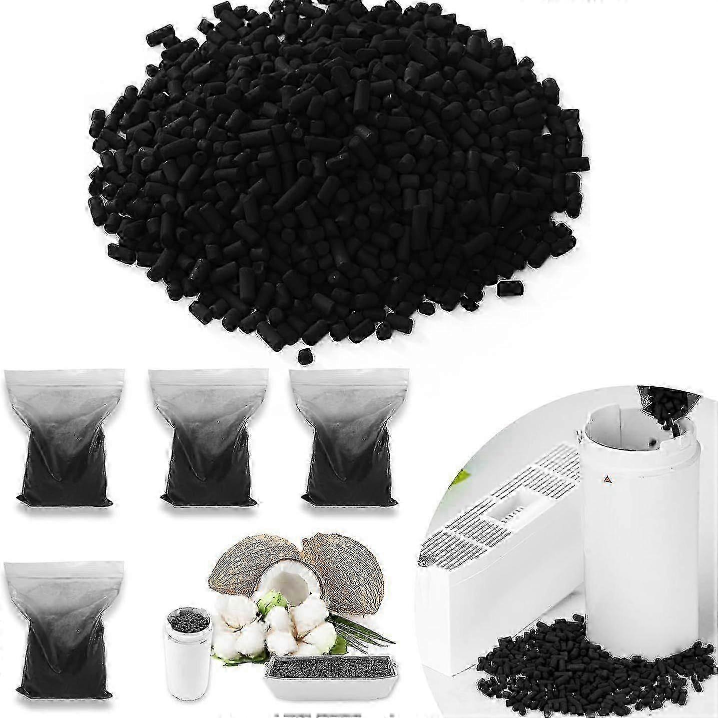 1 Bag Kitchen Compost Bin Activated Charcoal Filter Refill Compatible With Trash Can Composters Smell Absorbing Filter For Enhancing Composting Effici