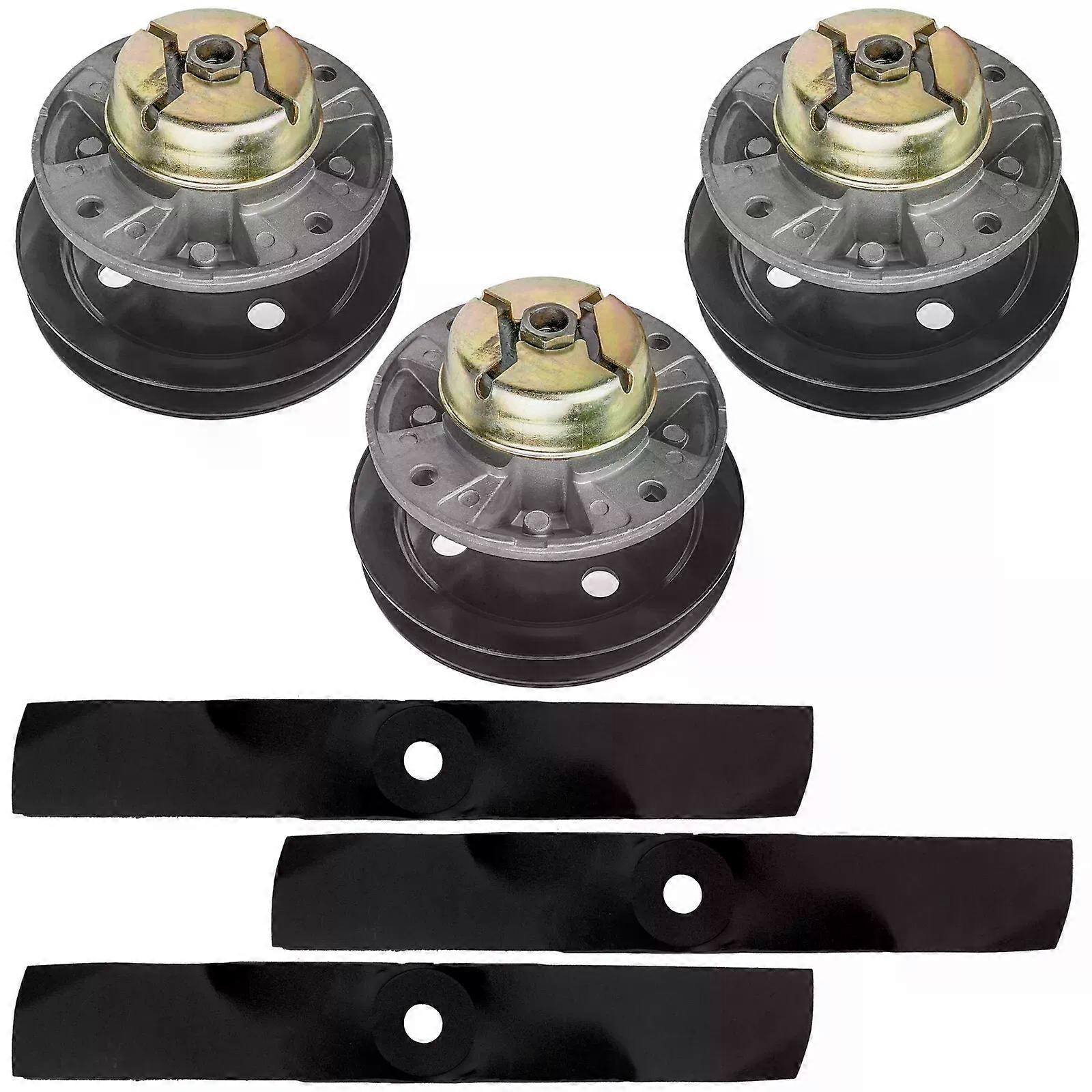 48" Deck Spindle w/Pulley Blade Kit for John Deere GT242 GT262 GT275 LX186 LX188 NO.69862