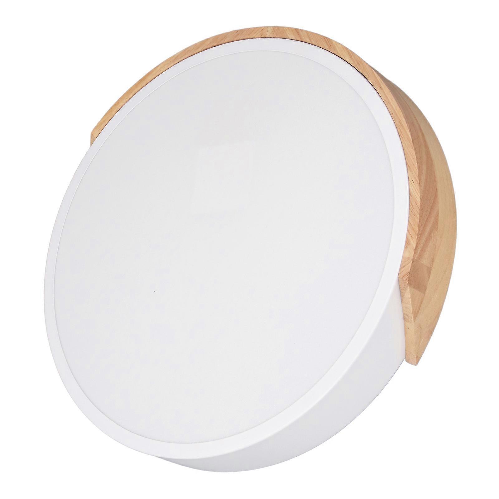 LED Flush Mount Ceiling Light 2000LM 3000K 4000K 6000K Dimmable Round Wood LED Ceiling Light with Remote 110-265V 