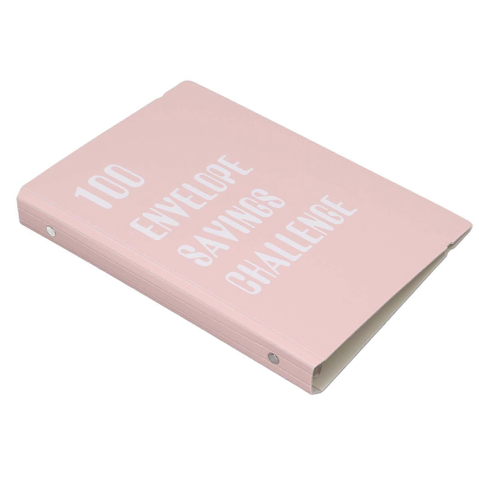 100 Envelopes Money Saving Challenge Binder Reusable A5 Budget Binder 25 Sheets Transparent Savings Challenge Budget Book for Money Management Roseat
