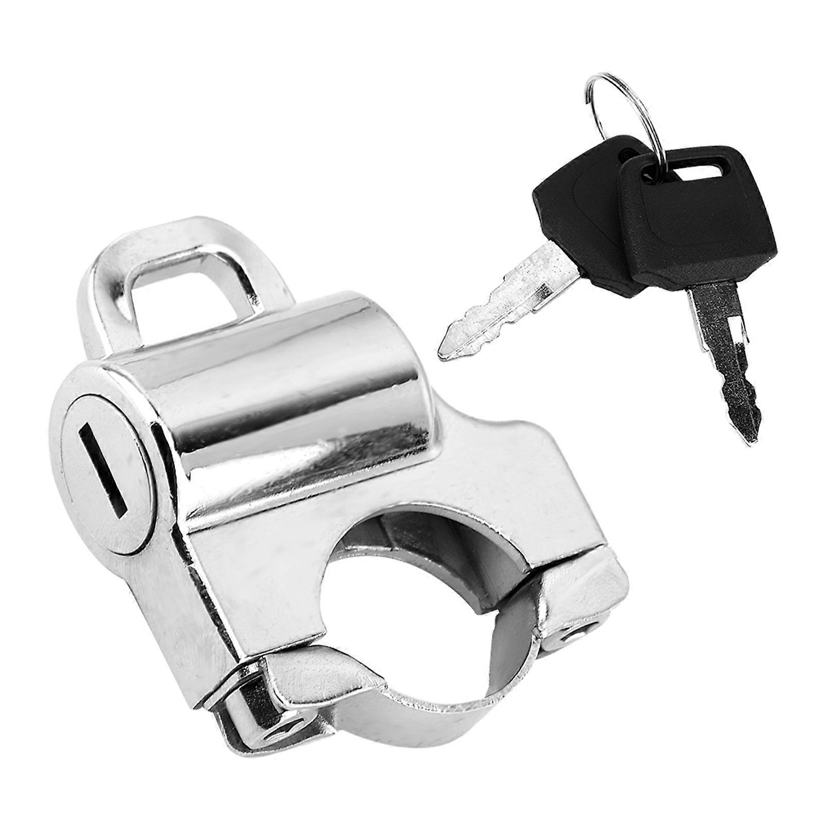 Universal helmet padlock for 22mm motorcycle handlebars