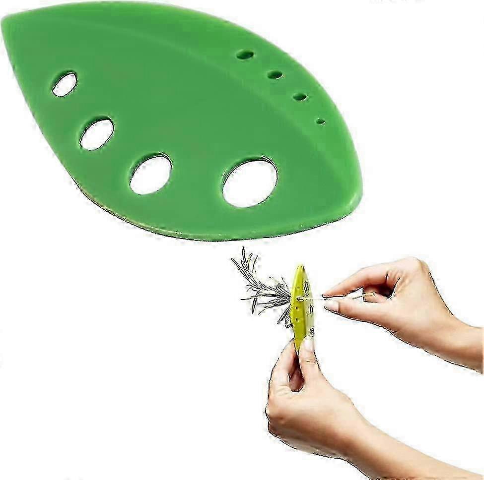 PCS Safety Herb Stripper Plastic Edge Vegetable Leaf Separator Herb Stripper Tool,Green ws