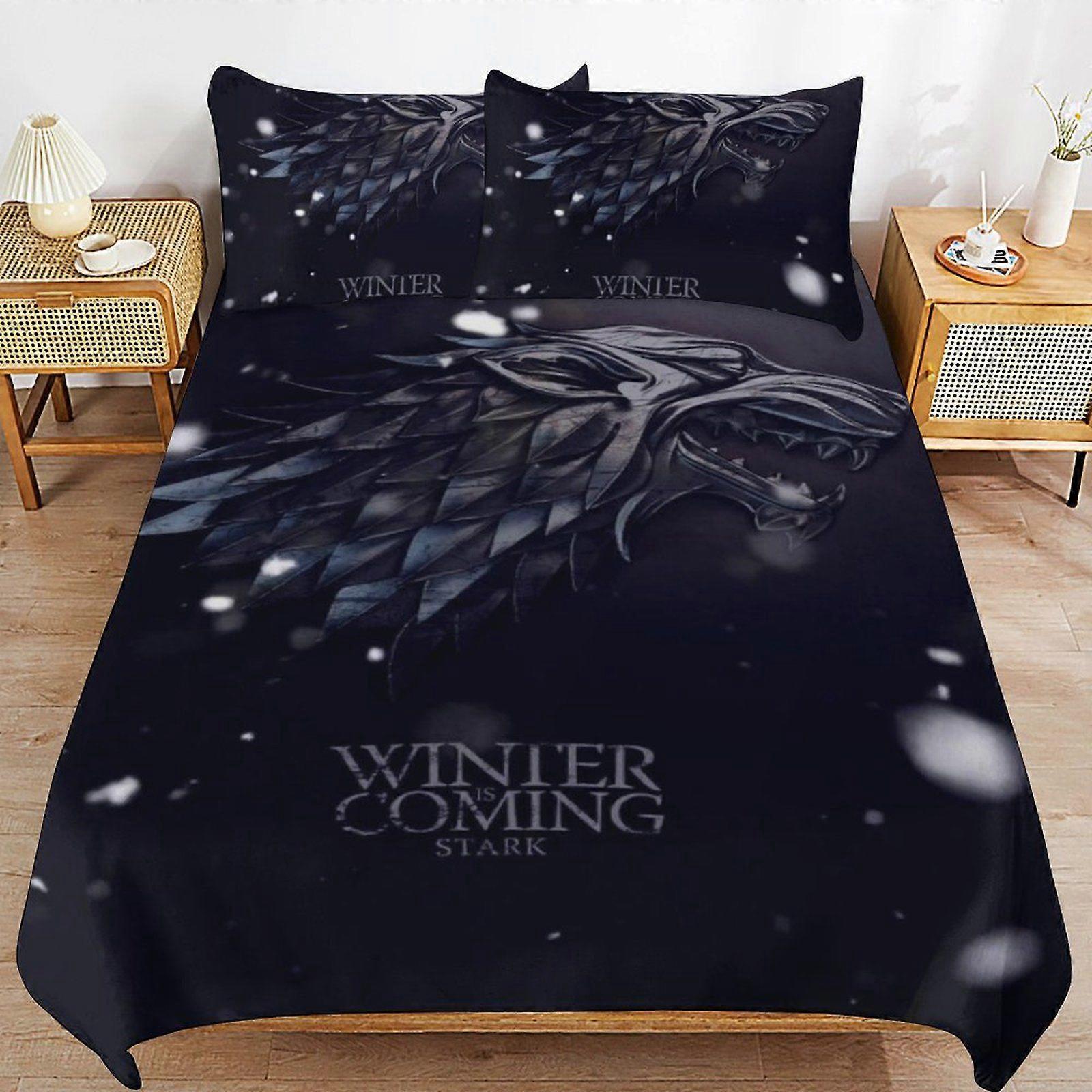 u349 Game of Thrones Classic Zip System Wrinkle Free Comfort Soft Structure Thread Detail Duvet Cover Sets Must n349