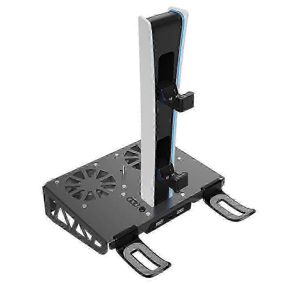 PS5 Cooling Fan Bracket with Handle Seat Charging and Headphone Storage