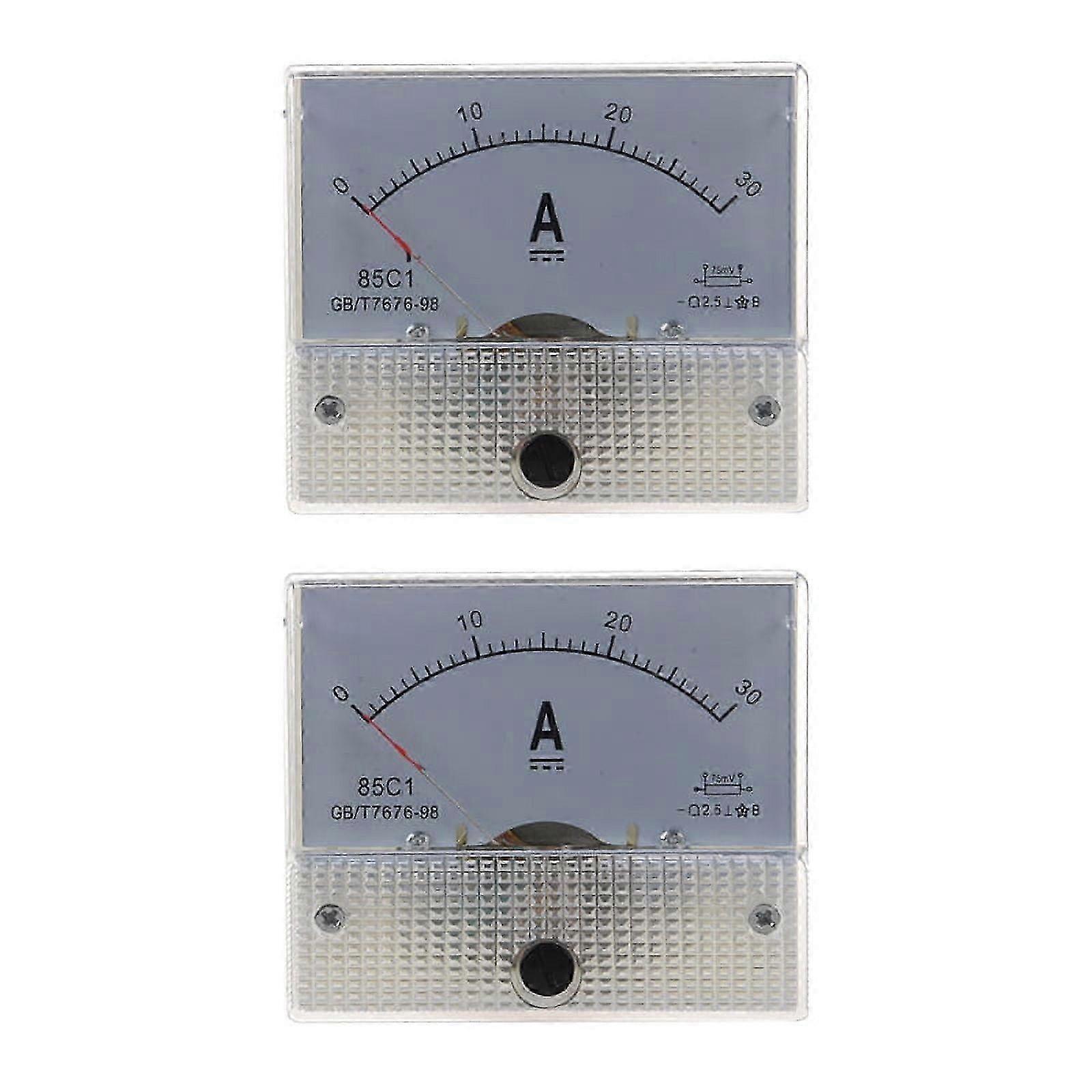 2X 85C1 Analog Current Panel Meter DC 30A AMP Ammeter SZRH