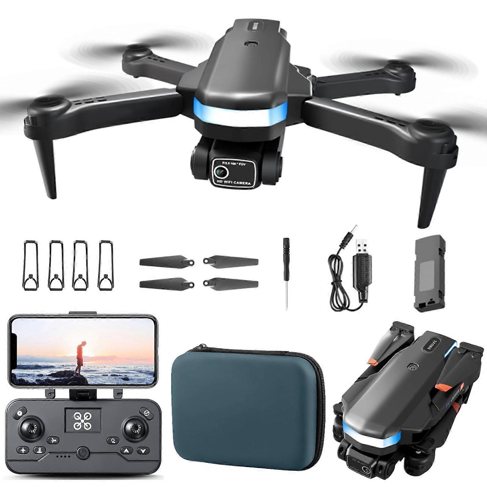 WJSXC Foldable Drone with Dual 1080P WiFi Camera for Adults and Kids, Gesture Control RC Quadcopter with Batteries B