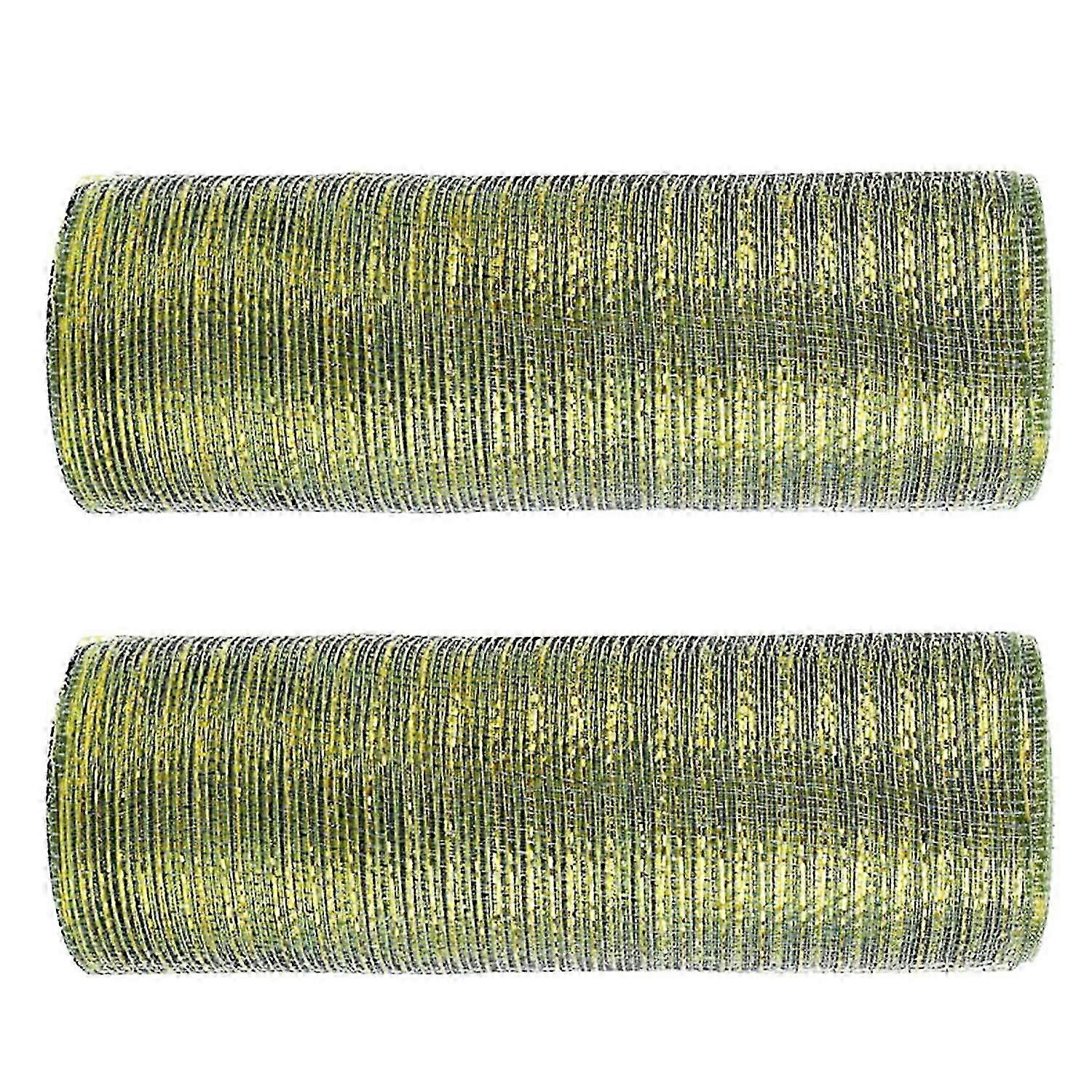 2 Rolls 9CM 10 Yards Wrapping Ribbon Elegant Hollow Christmas Tree Wreath Bowknot Making Ribbon