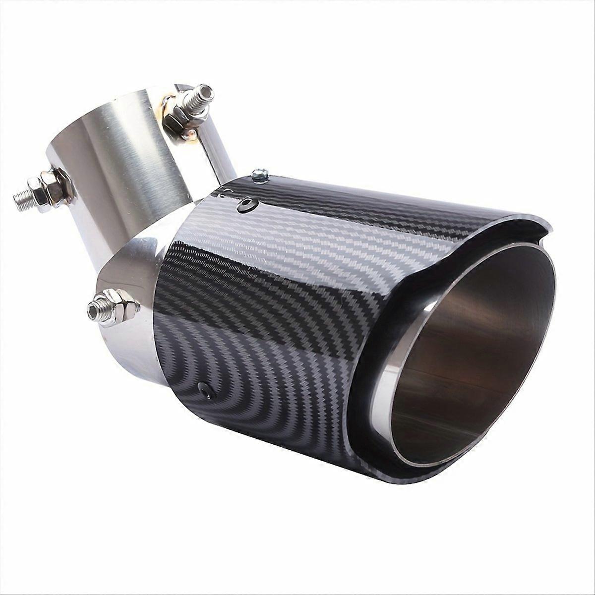 Car Modification Carbon Fiber Tailpipe 63-89mm Tailpipe