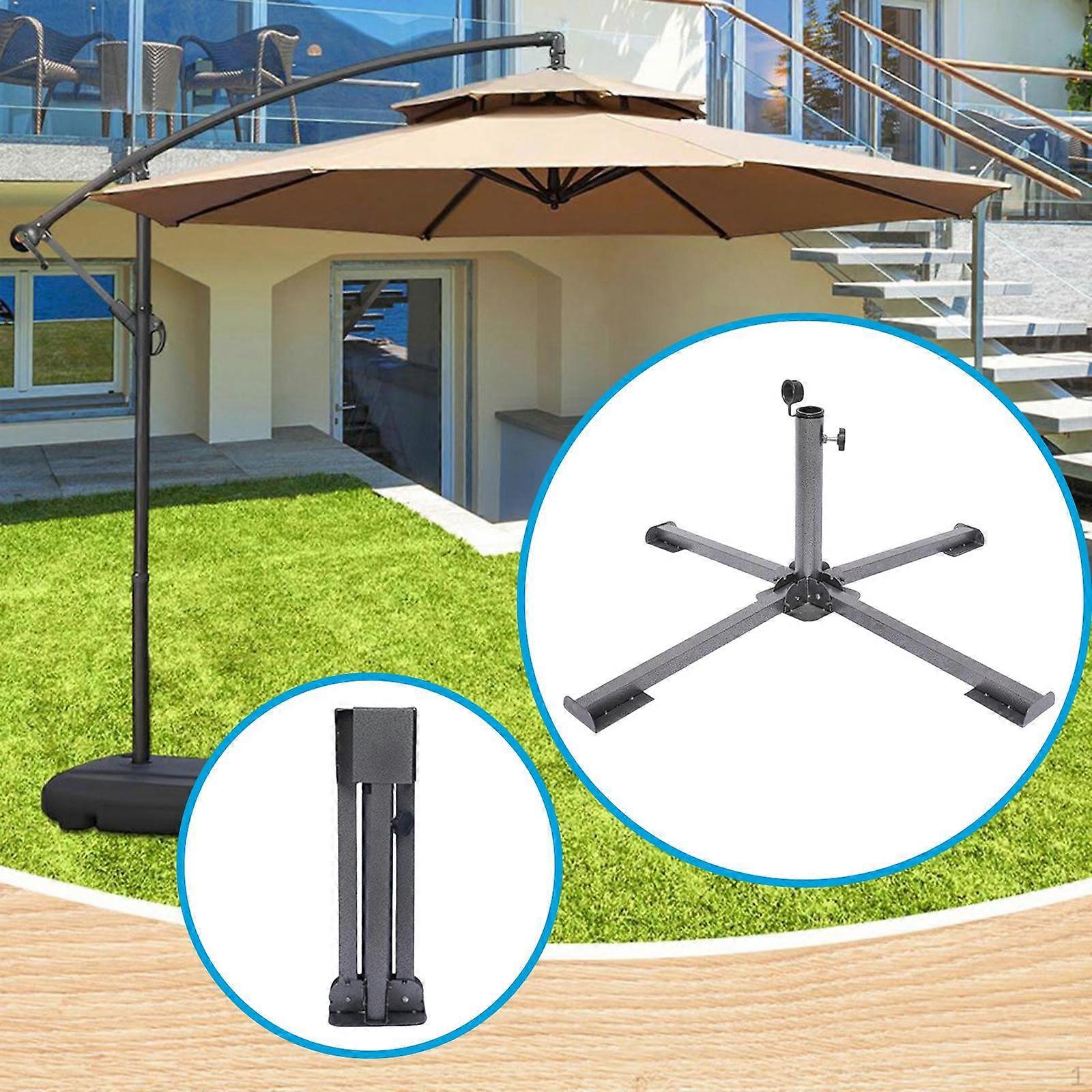 Foldable Patio Umbrella Stand Beach Base Durability Multifunctional Accessory Sun Umbrellas