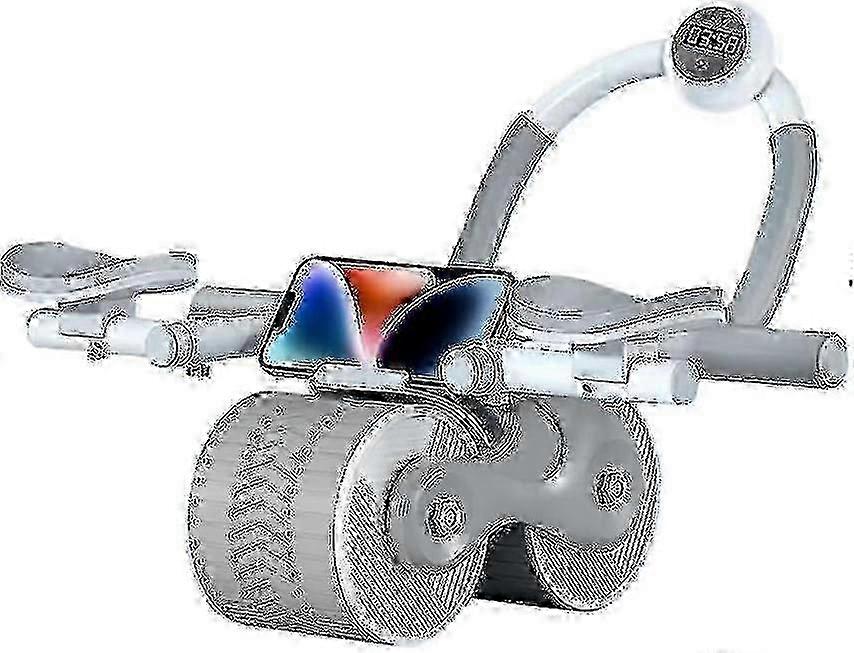 4 Color Automatic Rebound Abdominal Wheel with Elbow Support for Core Training and Fitness