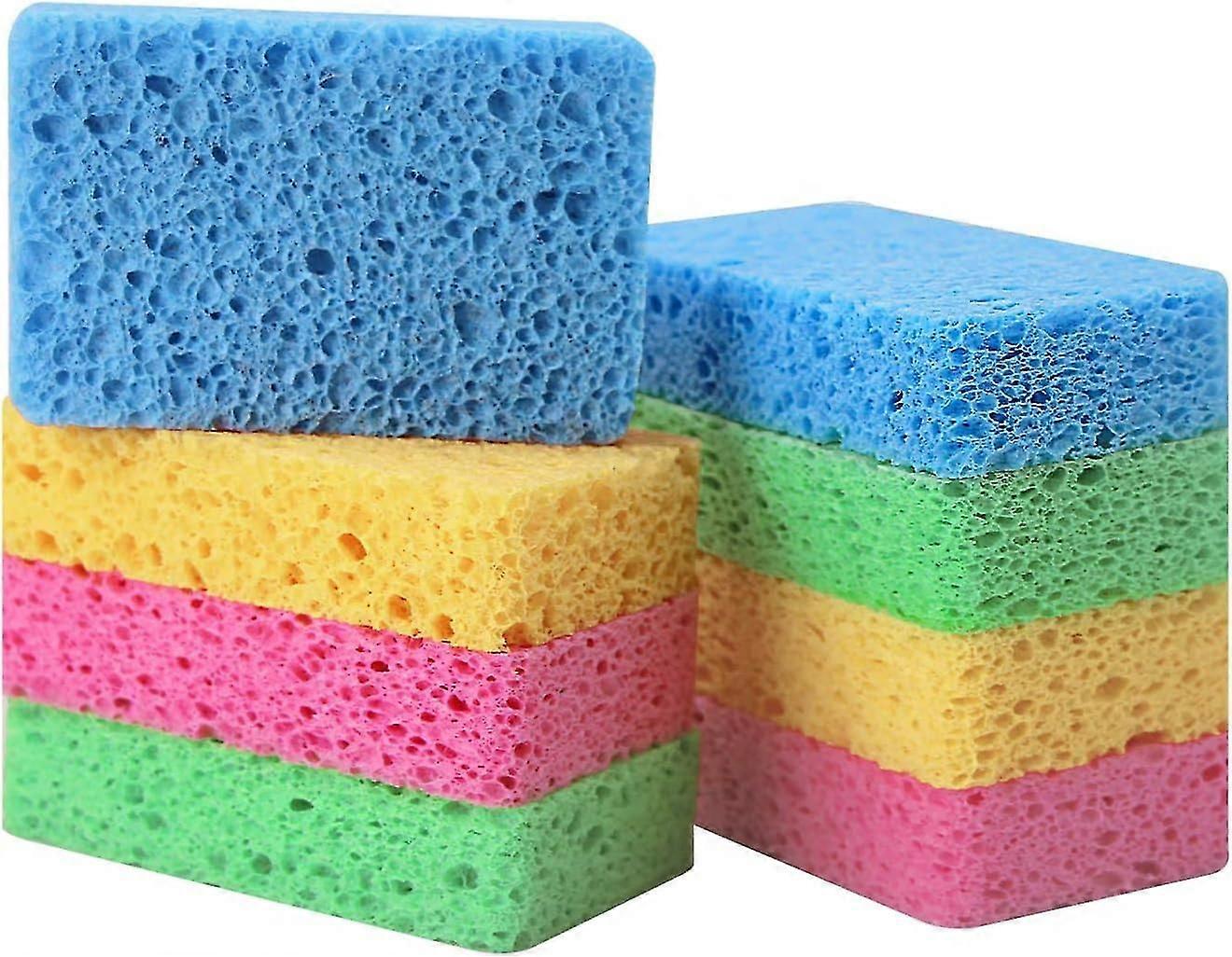12 Pack Kitchen Sponges-compressed Cellulose Sponges Non-scratch Natural Dish