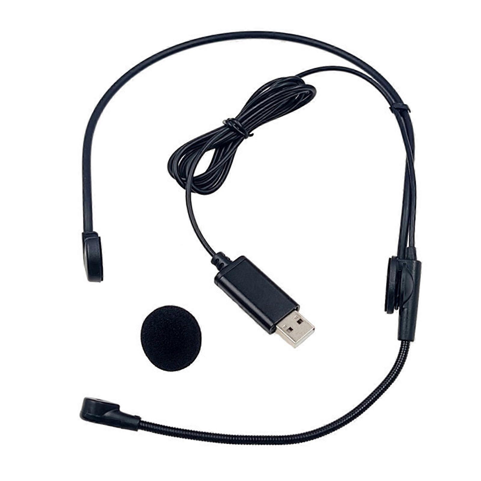 Over Head Wire Headset USB Headset with Microphone Universal Headphone for PC Computer Laptop Video Conference Portable Multicolor