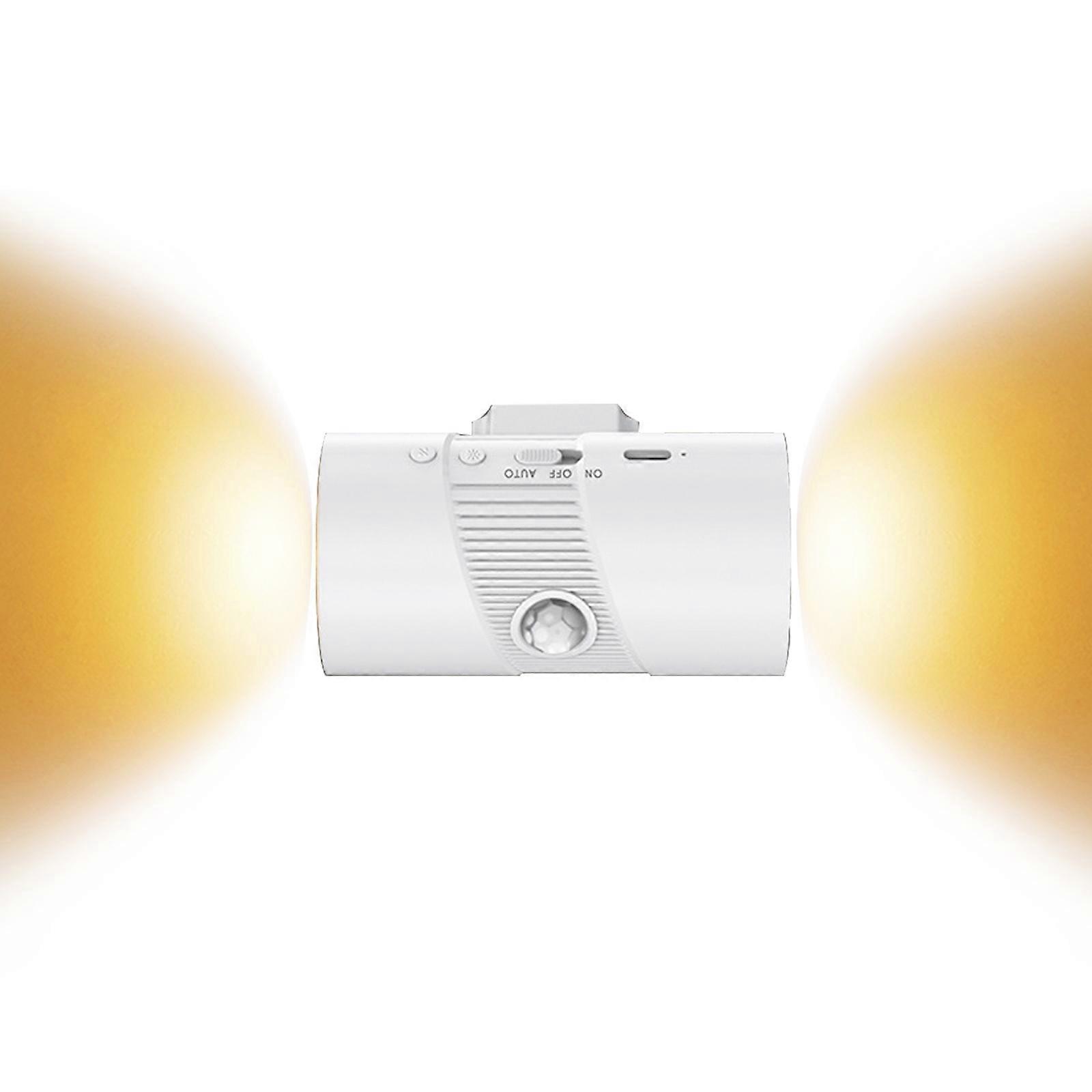 Motion Sensor Magnetic Wall Lamp Color Gradients Double head LED Night Light For Indoor Spaces Hallway Light Enduring  White