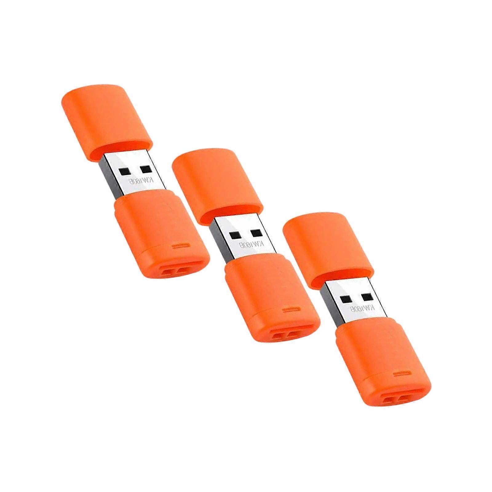 Multiple Platform TF MicroSDs Card Reader USB2.0 Fast Data Transfer Water Resistant Design  Orange