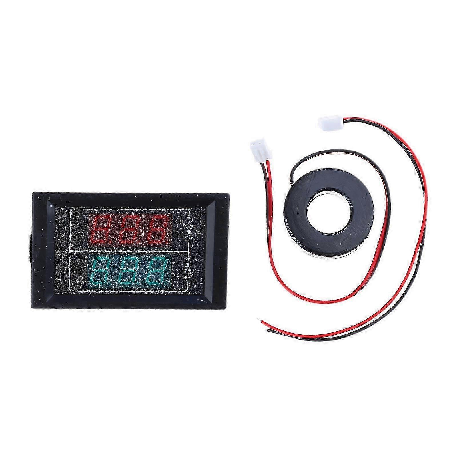 Volts Amp Meter, 500V 100A Digital Voltmeter Ammeter Panel,LED 2in1 Multimeter, 2-Wire Voltage Amperages Tester Gauges