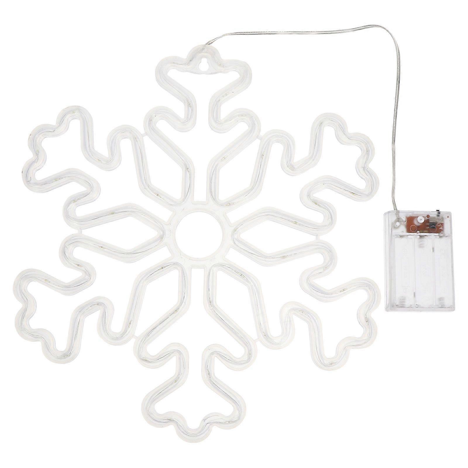 1Pc Christmas Snowflake Modeling Light Decorative Indoor Night Light White